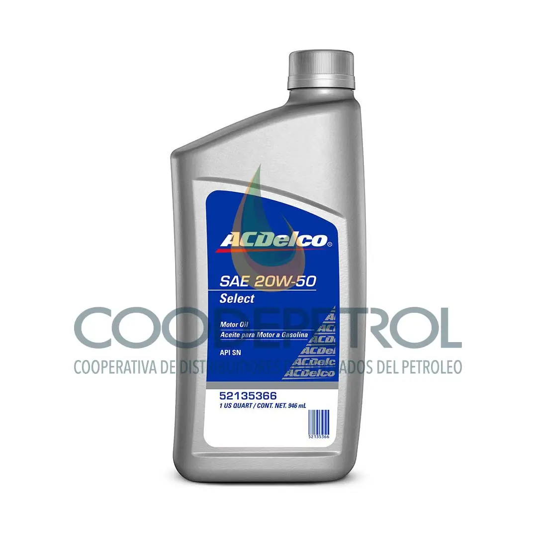 ACDELCO SELECT SAE 20W50 SP CAJA 12 QT  52135366