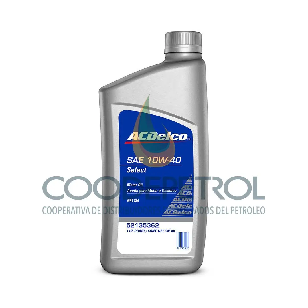 ACDELCO SELECT SAE 10W40 SP CAJA 12 QT  52135362